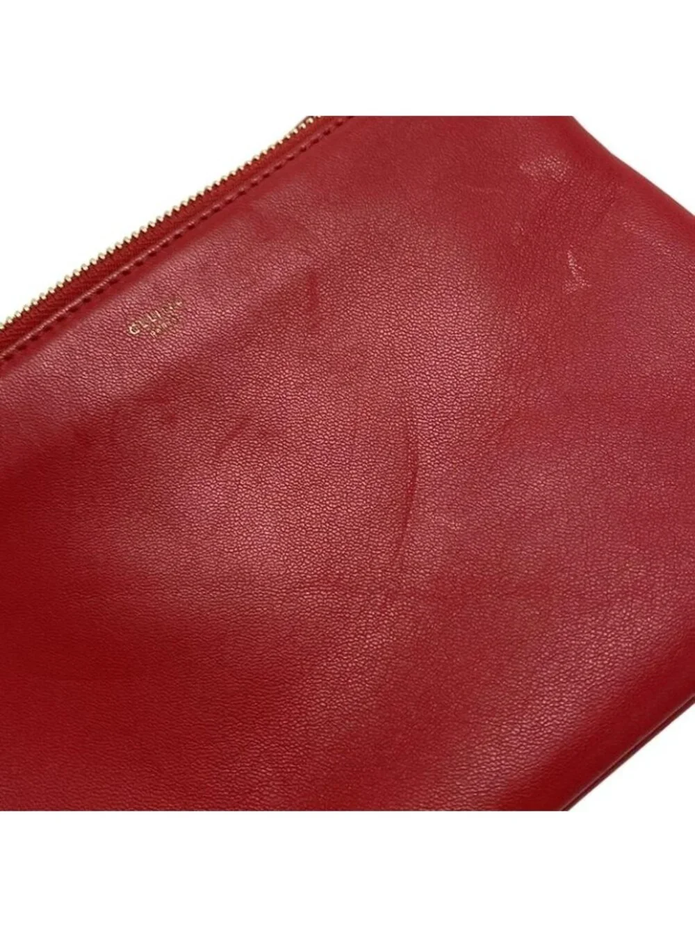 Celine Shoulder Bag Trio Red Leather - Picture 12 of 15